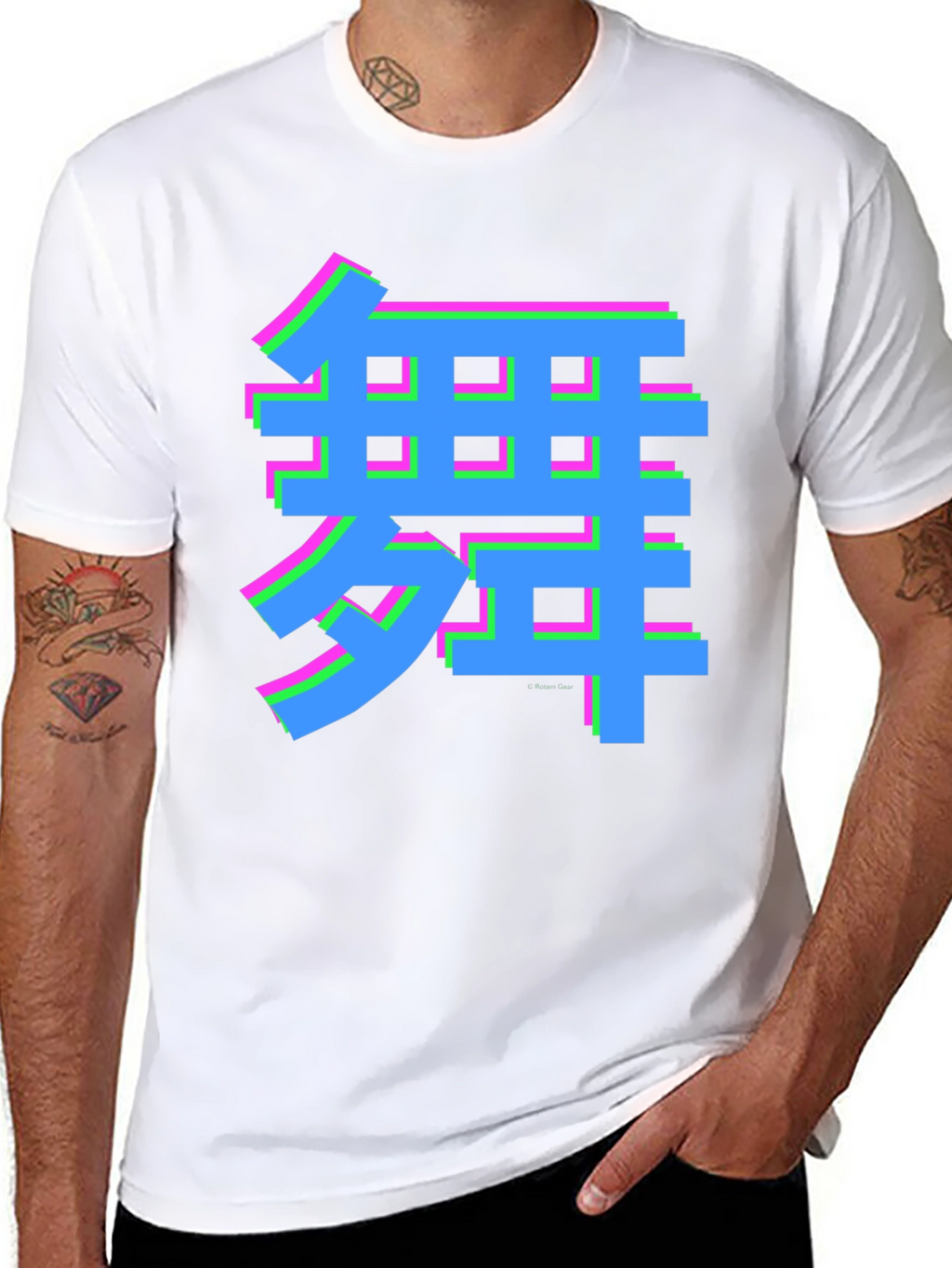 Vaporwave Kanji Graphic Tee - Dance Style