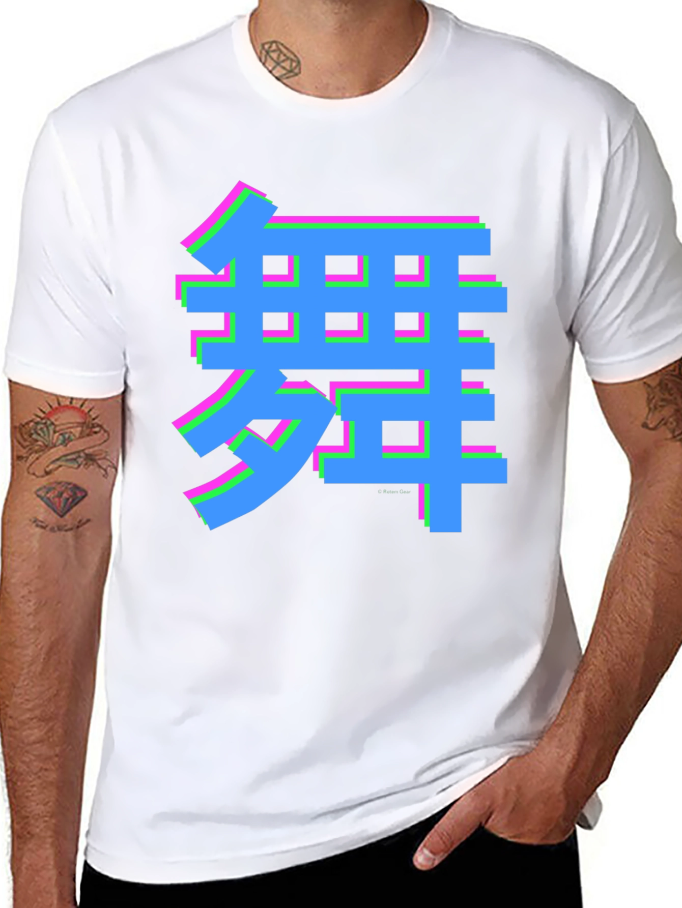 Vaporwave Kanji Graphic Tee - Dance Style