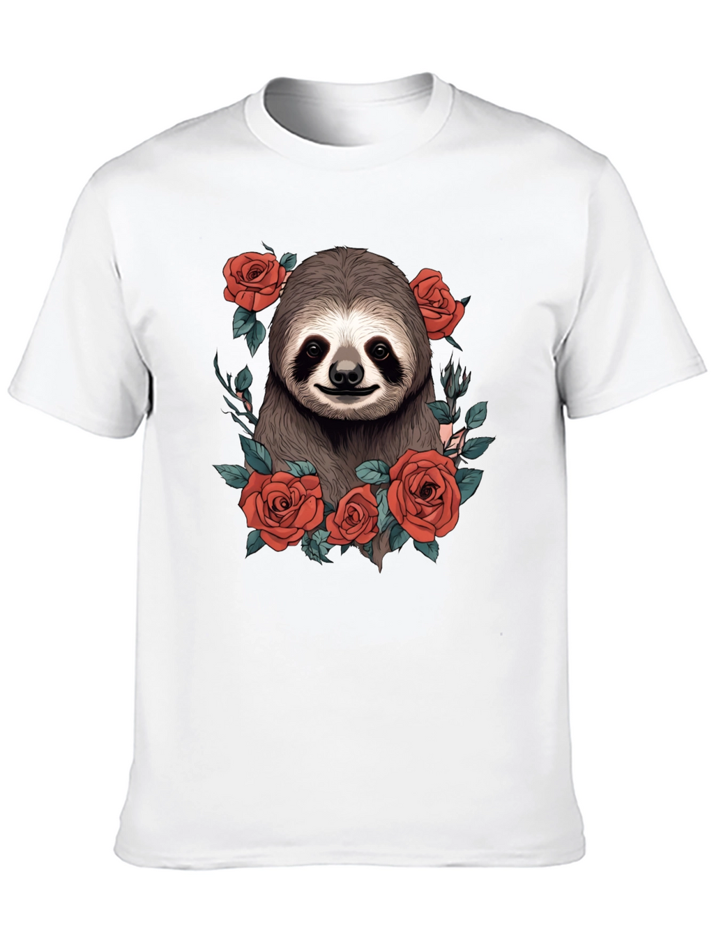 Sloth & Roses Graphic T-Shirt - Mens Black Tee