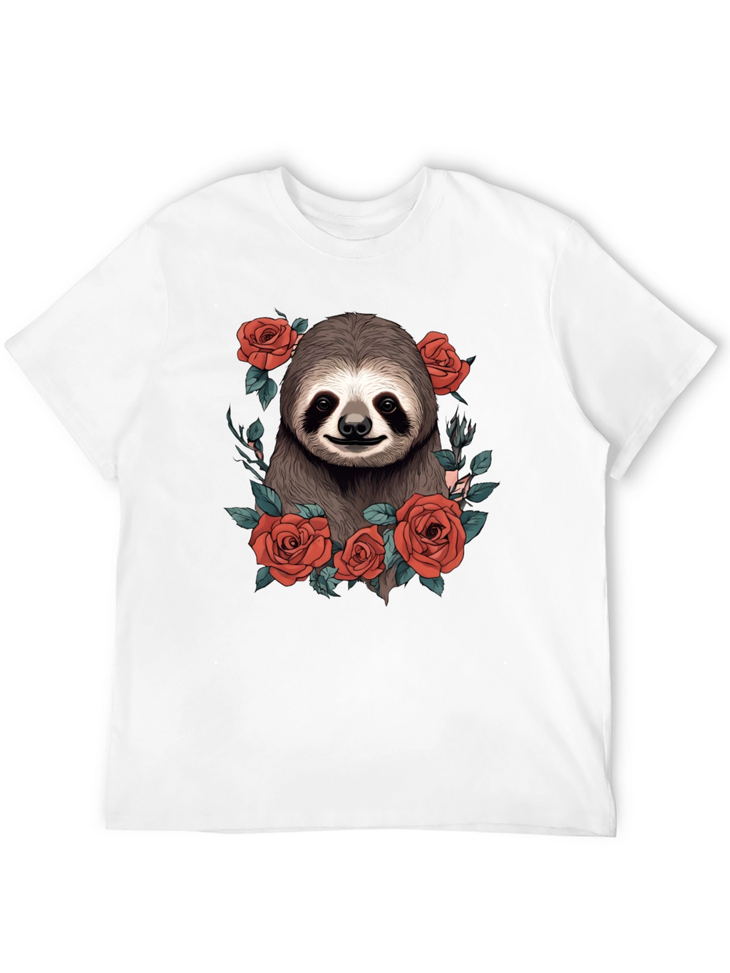 Sloth & Roses Graphic T-Shirt - Mens Black Tee