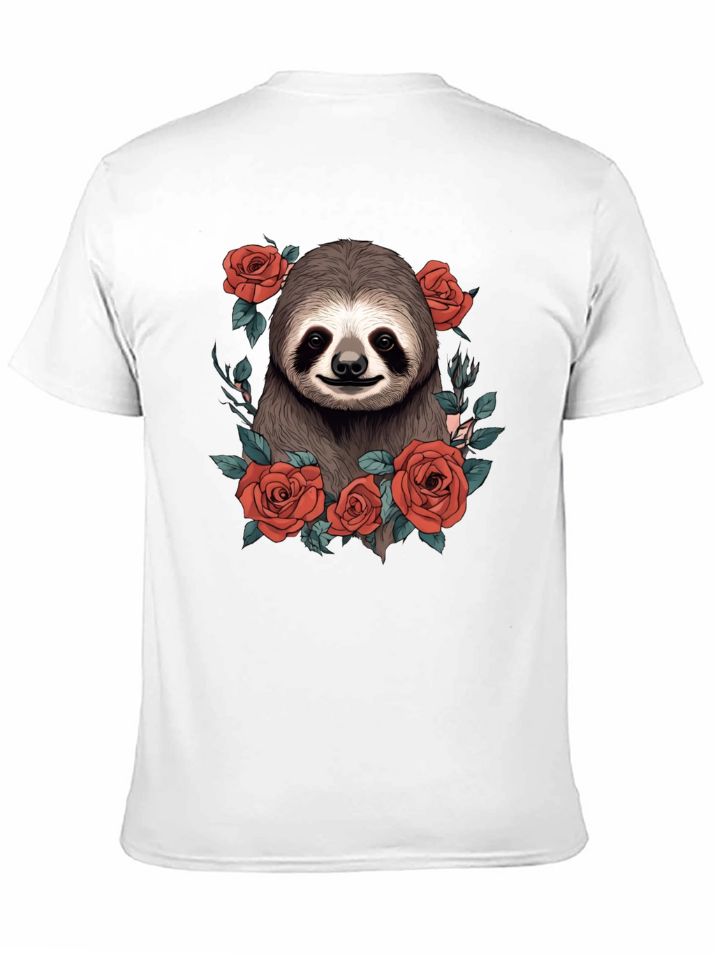 Sloth & Roses Graphic T-Shirt - Mens Black Tee