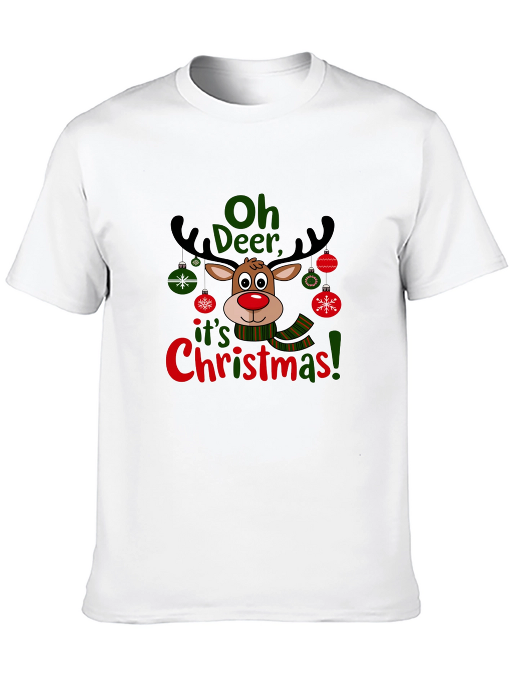 Oh Deer Christmas T-Shirt Holiday Reindeer Tee