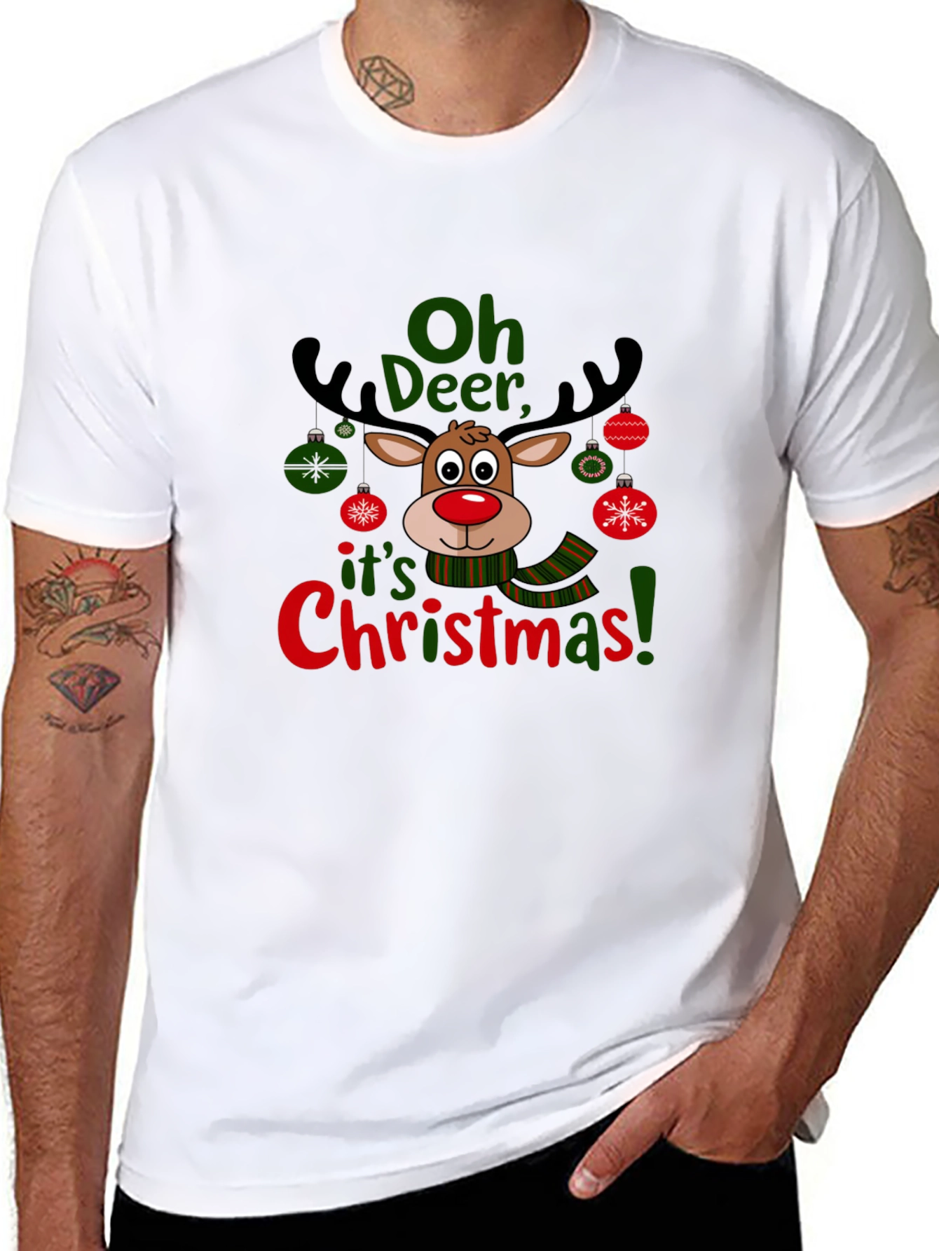 Oh Deer Christmas T-Shirt Holiday Reindeer Tee