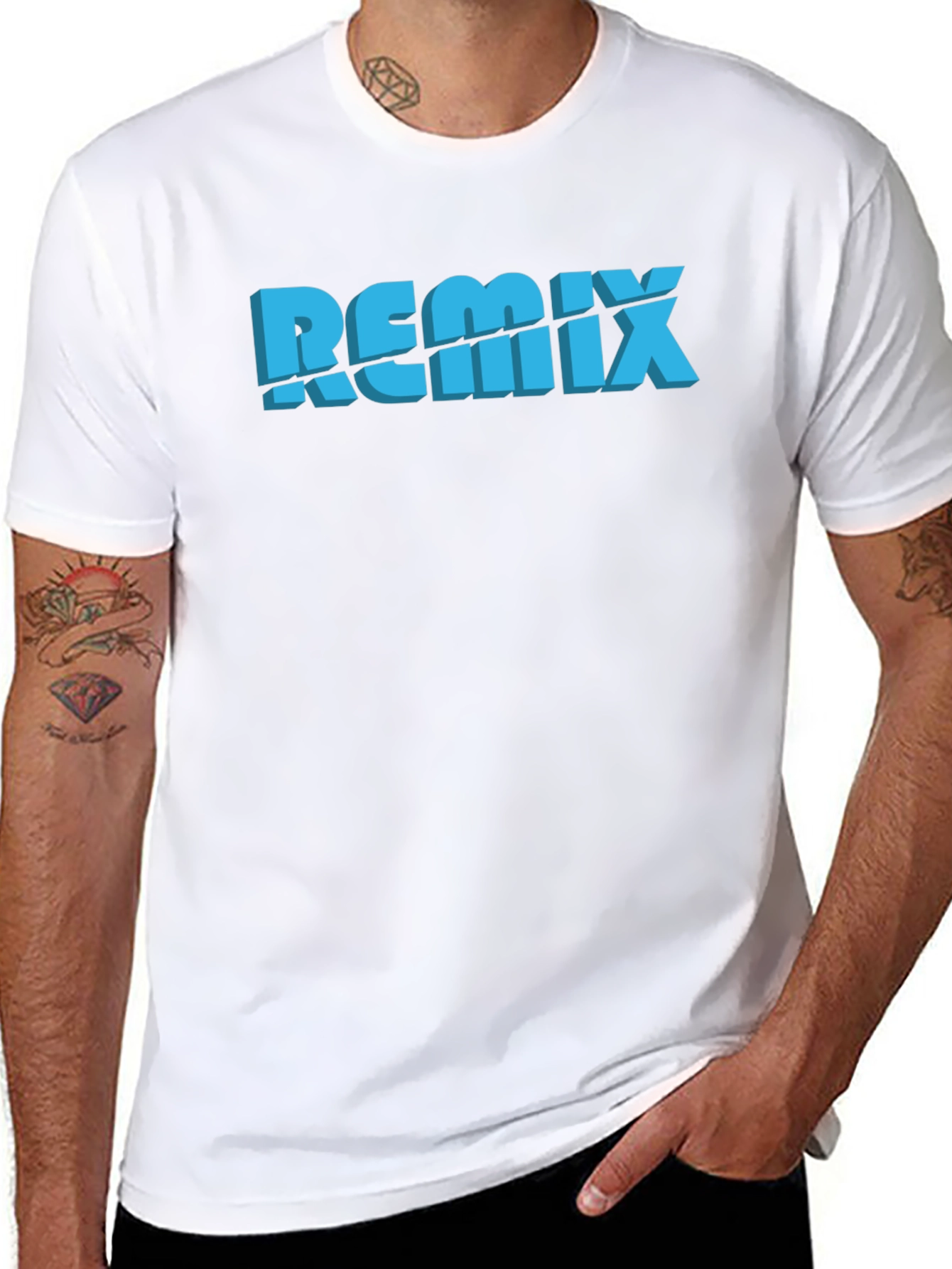 Remix Graphic Print Black T-Shirt