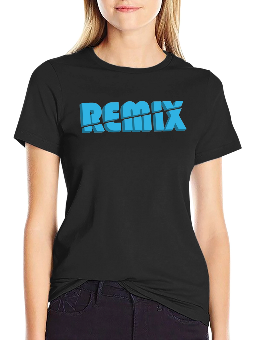 Remix Graphic Print Black T-Shirt