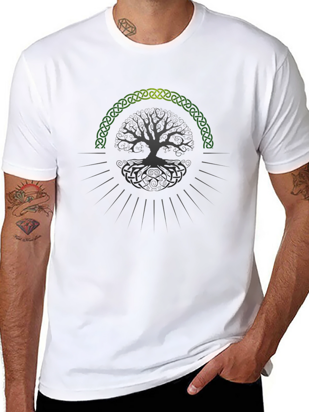 Celtic Tree of Life Graphic Tee - Black
