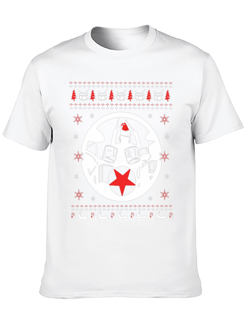 Festive Drummer Christmas T-Shirt