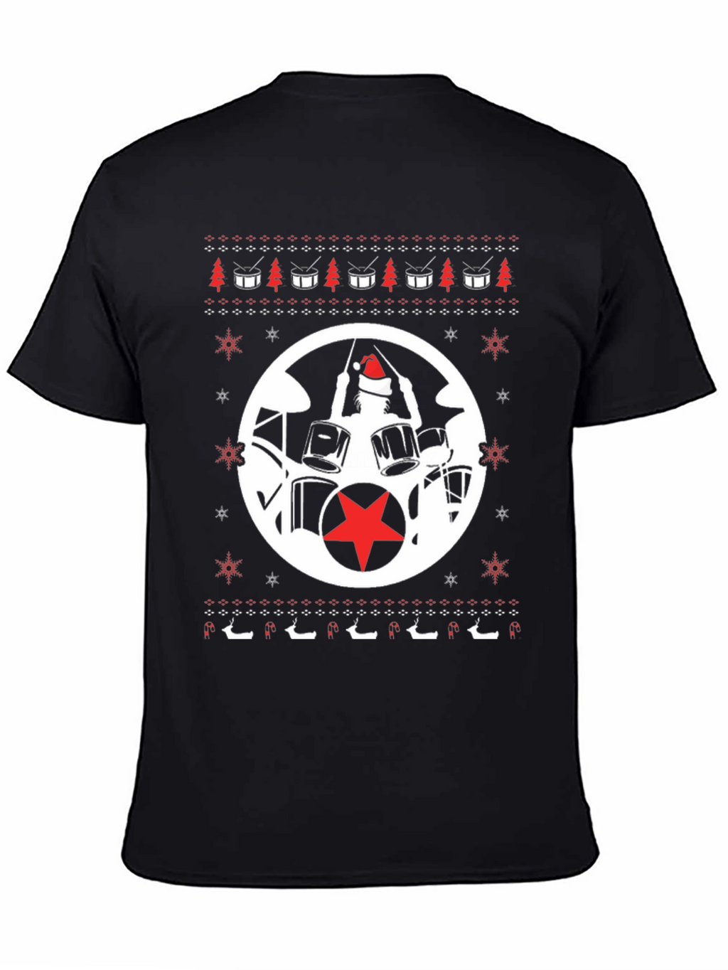 Festive Drummer Christmas T-Shirt