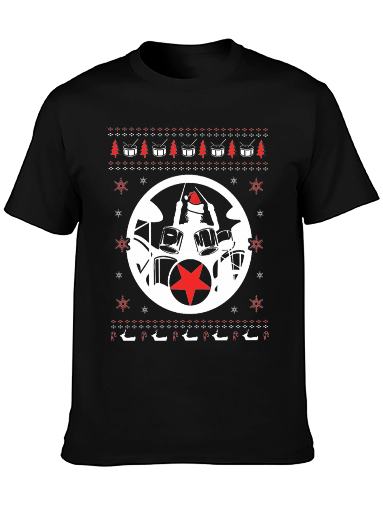 Festive Drummer Christmas T-Shirt