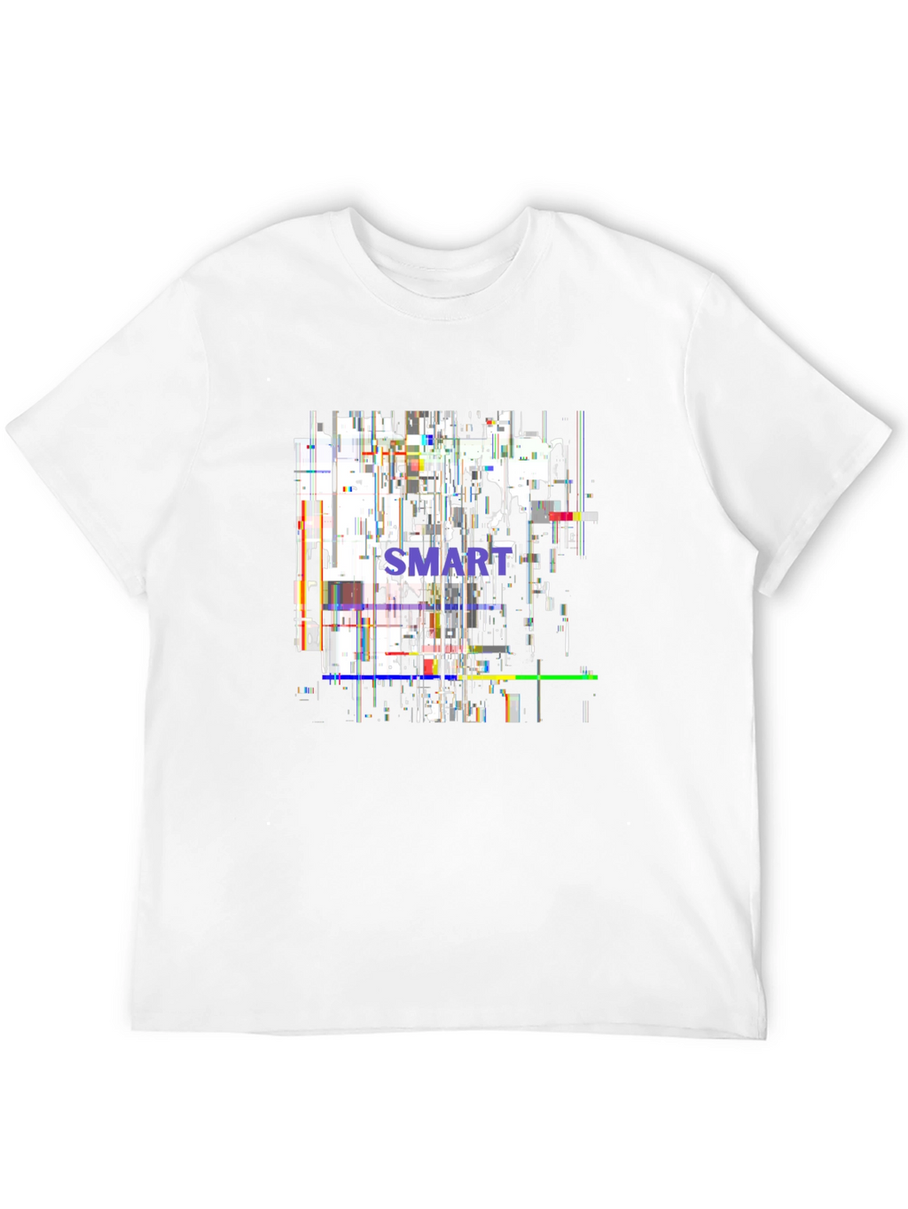 Abstract SMART Black T-Shirt - Modern Glitch Design