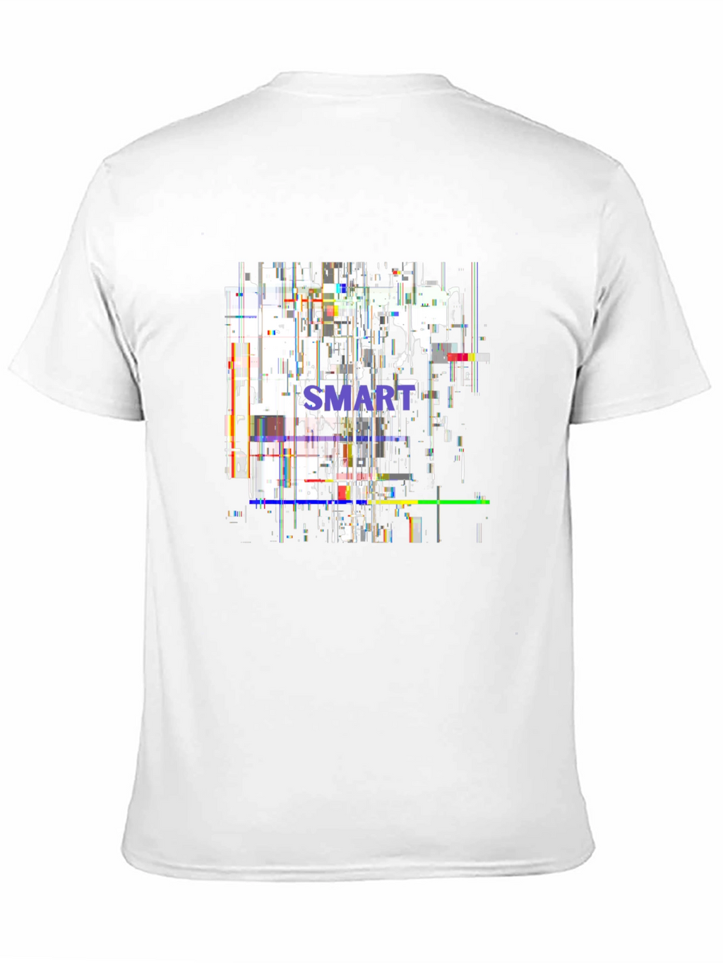 Abstract SMART Black T-Shirt - Modern Glitch Design