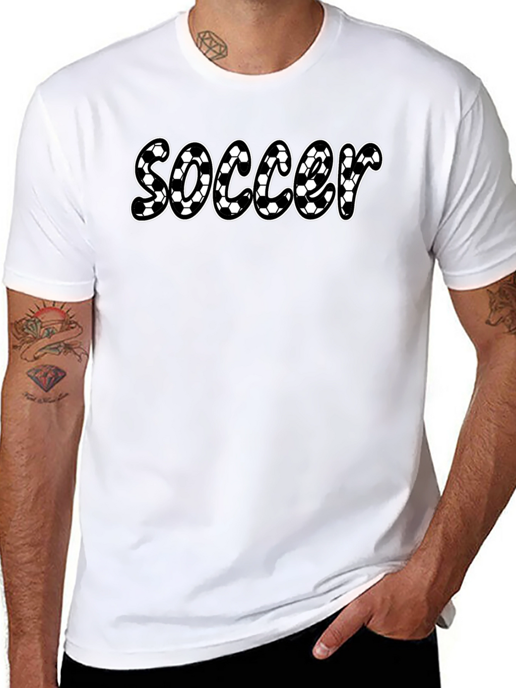 Soccer Ball Pattern T-Shirt - Sporty and Stylish!