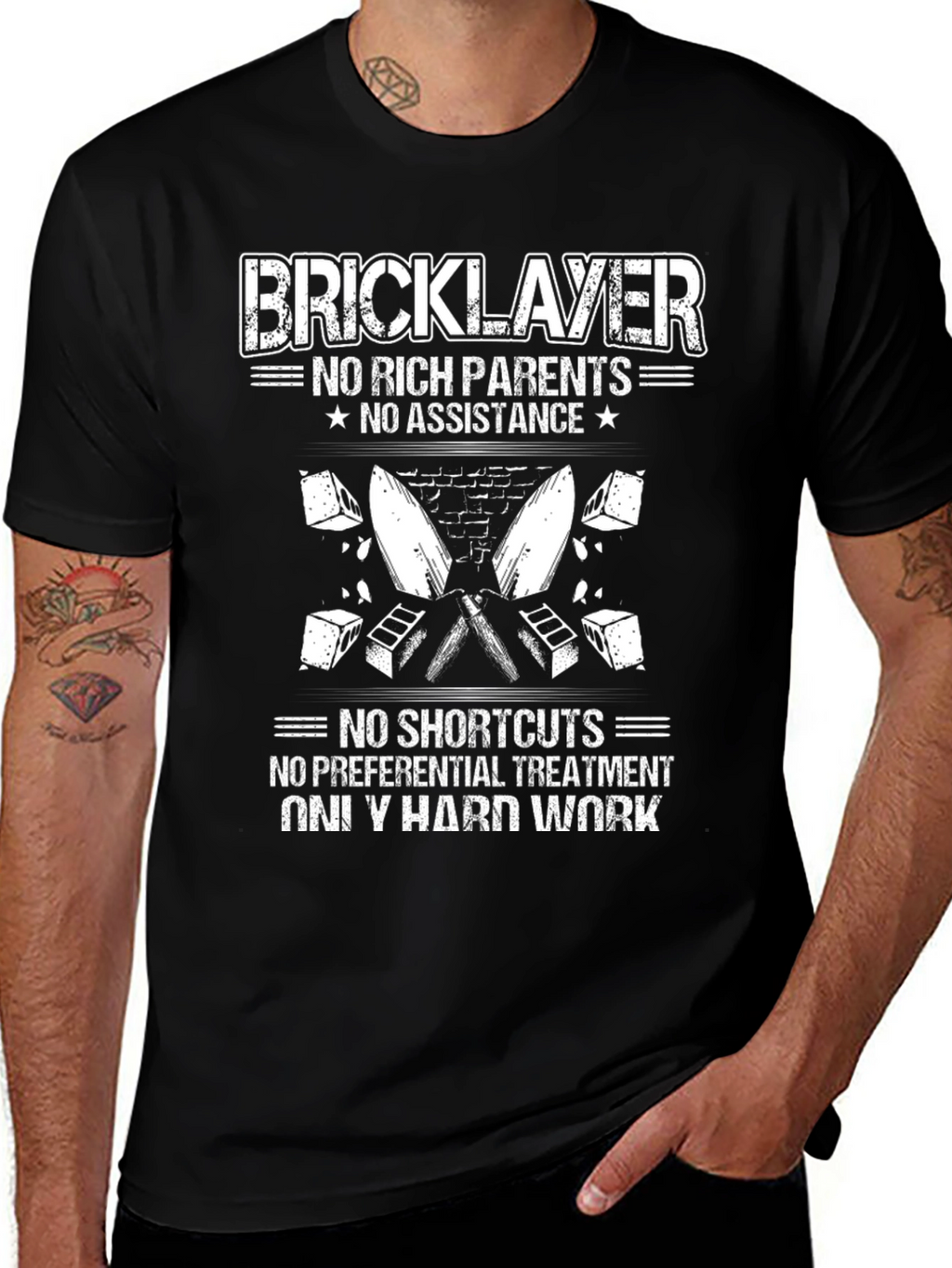 Bricklayer Hard Work Graphic Tee