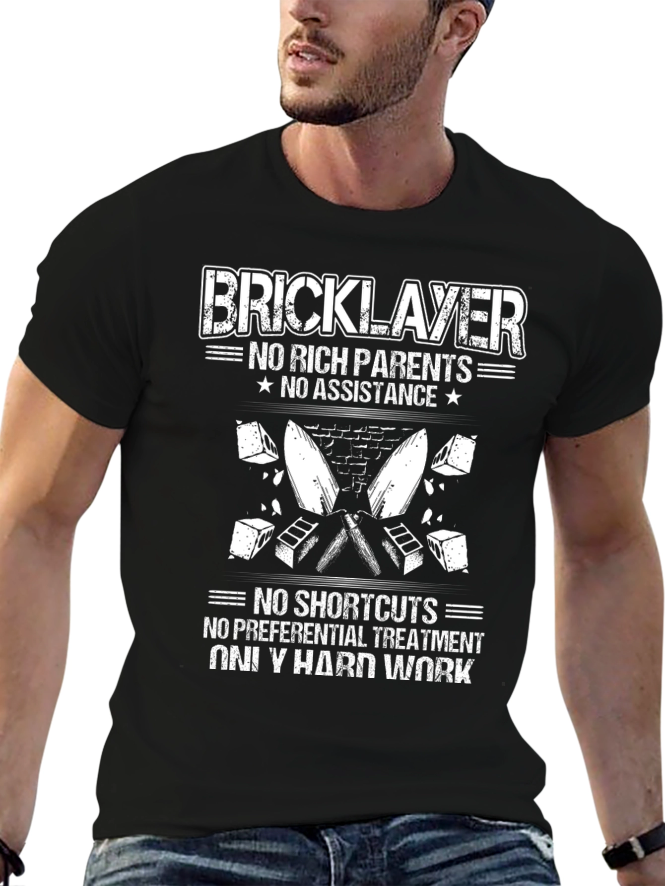 Bricklayer Hard Work Graphic Tee