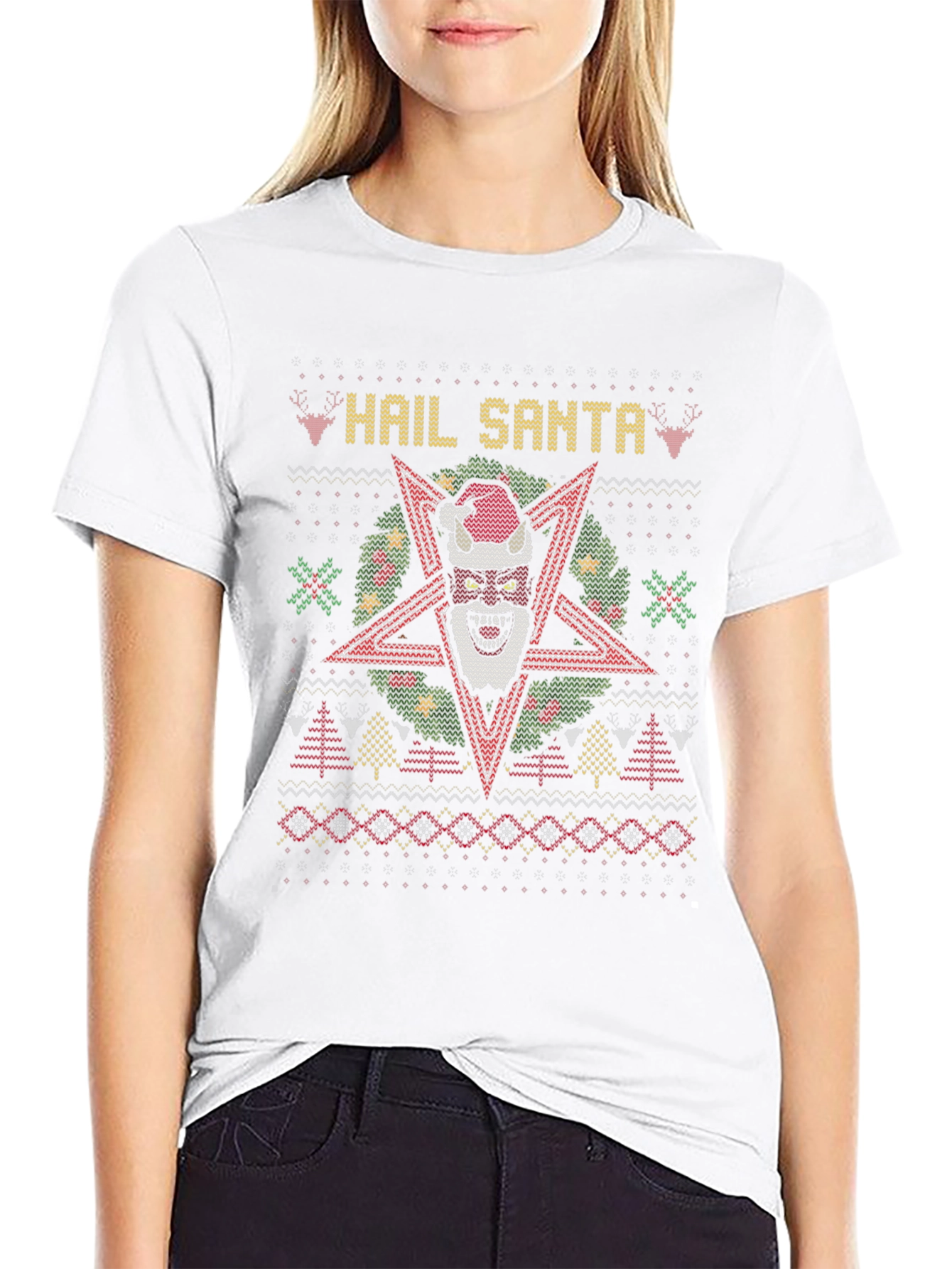 Hail Santa Ugly Christmas Sweater T-Shirt