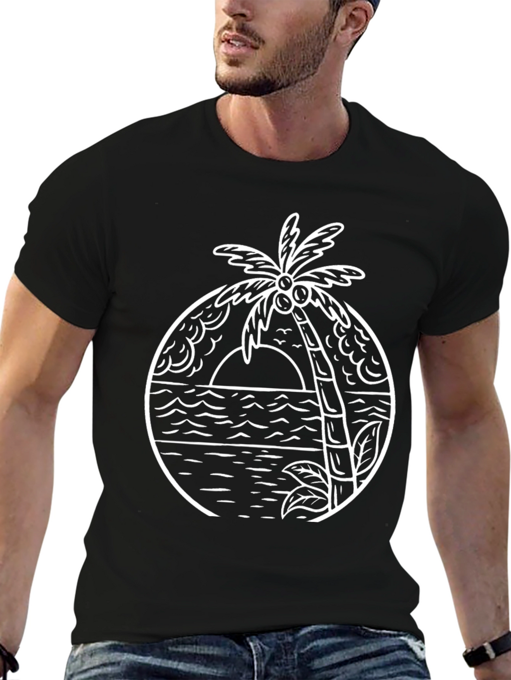Tropical Island Graphic T-Shirt