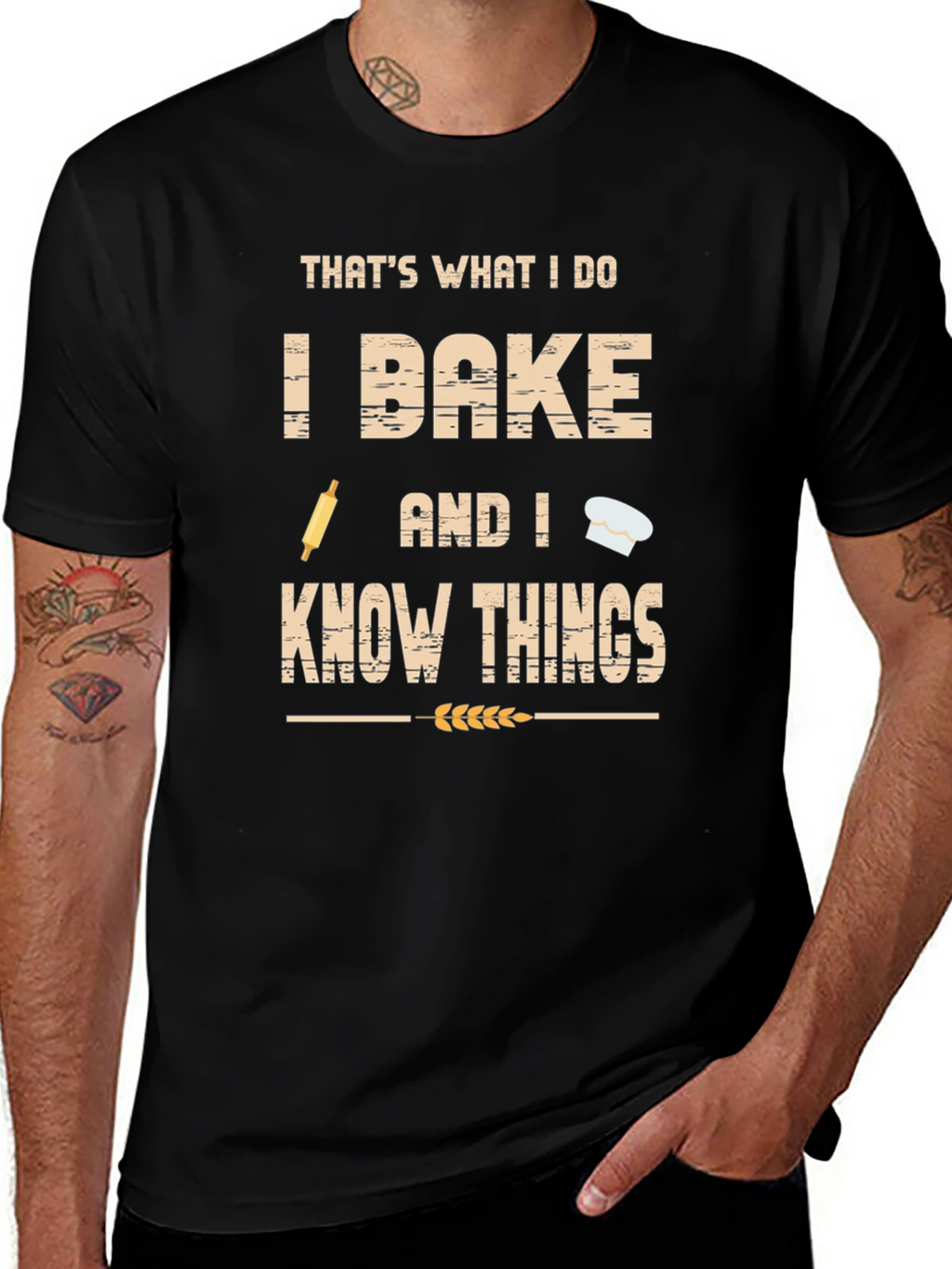 I Bake and I Know Things Funny Baker T-Shirt