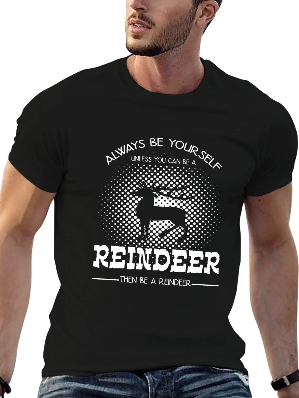 Reindeer Graphic T-Shirt - Always Be Yourself