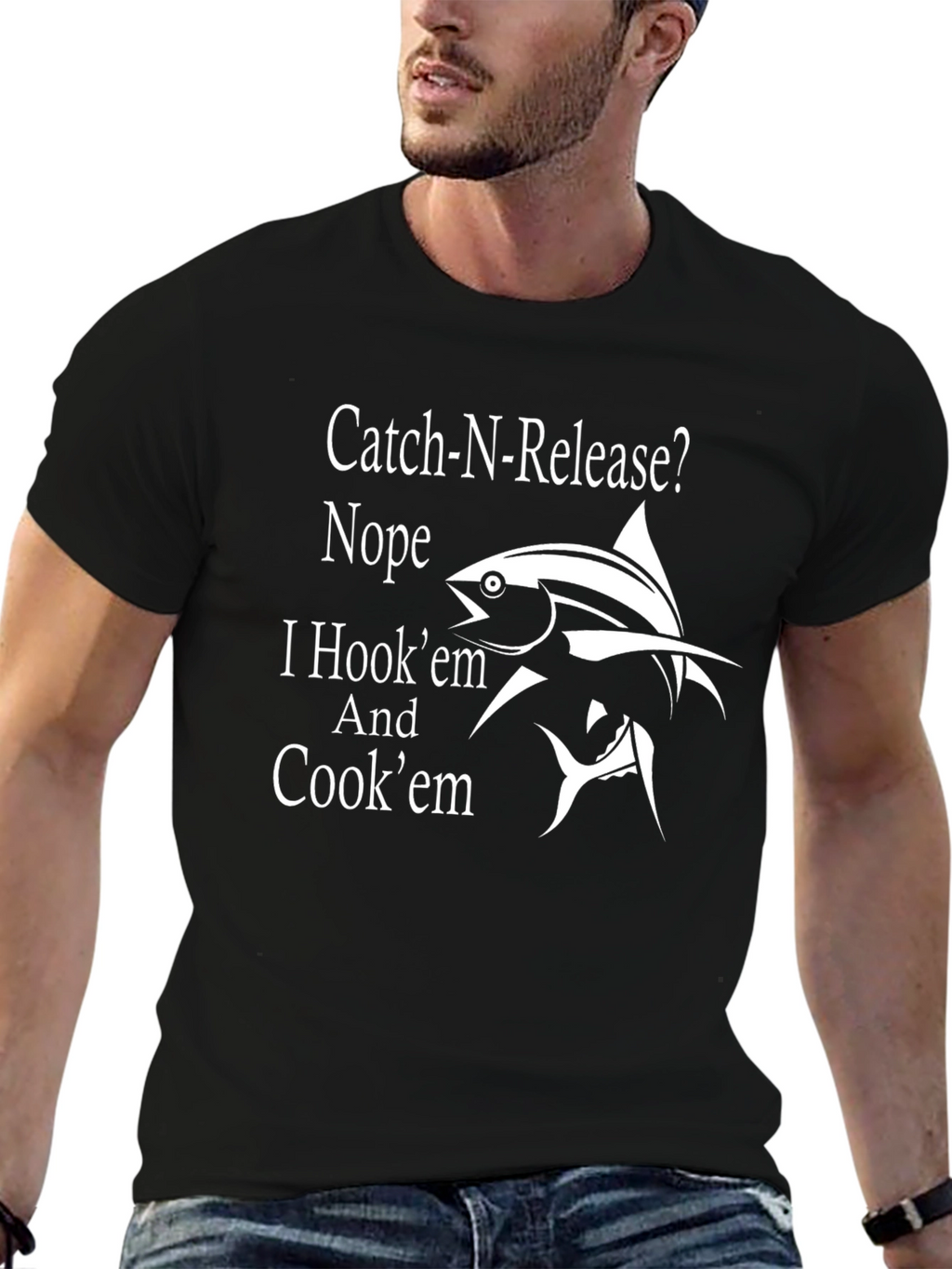 Catch & Cook Funny Fishing T-Shirt