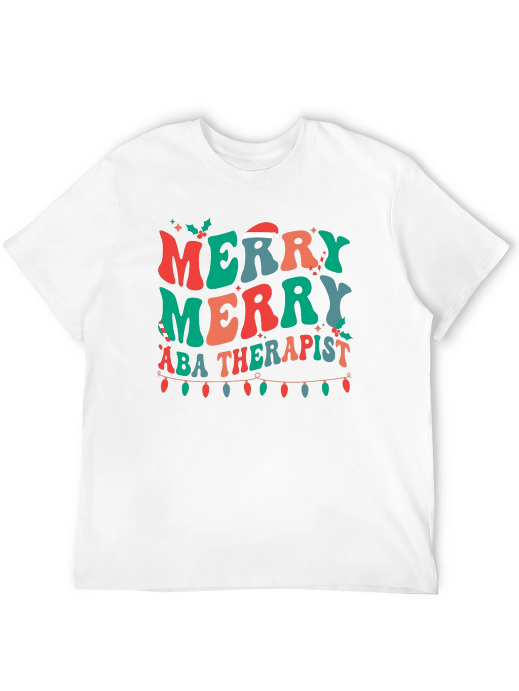 Merry ABA Therapist Christmas T-Shirt