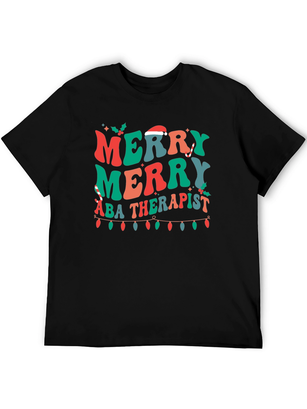Merry ABA Therapist Christmas T-Shirt
