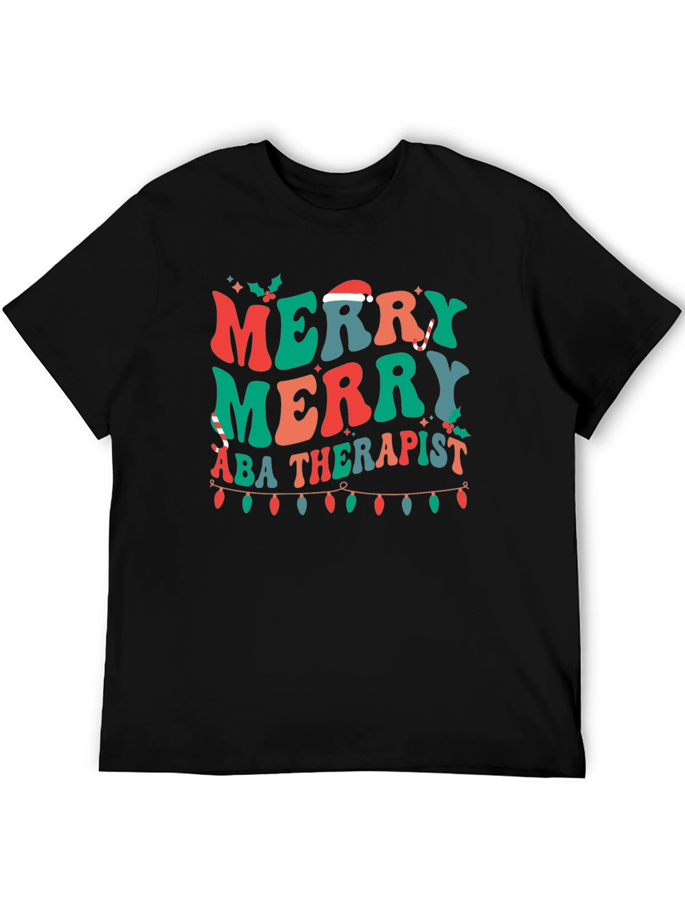 Merry ABA Therapist Christmas T-Shirt