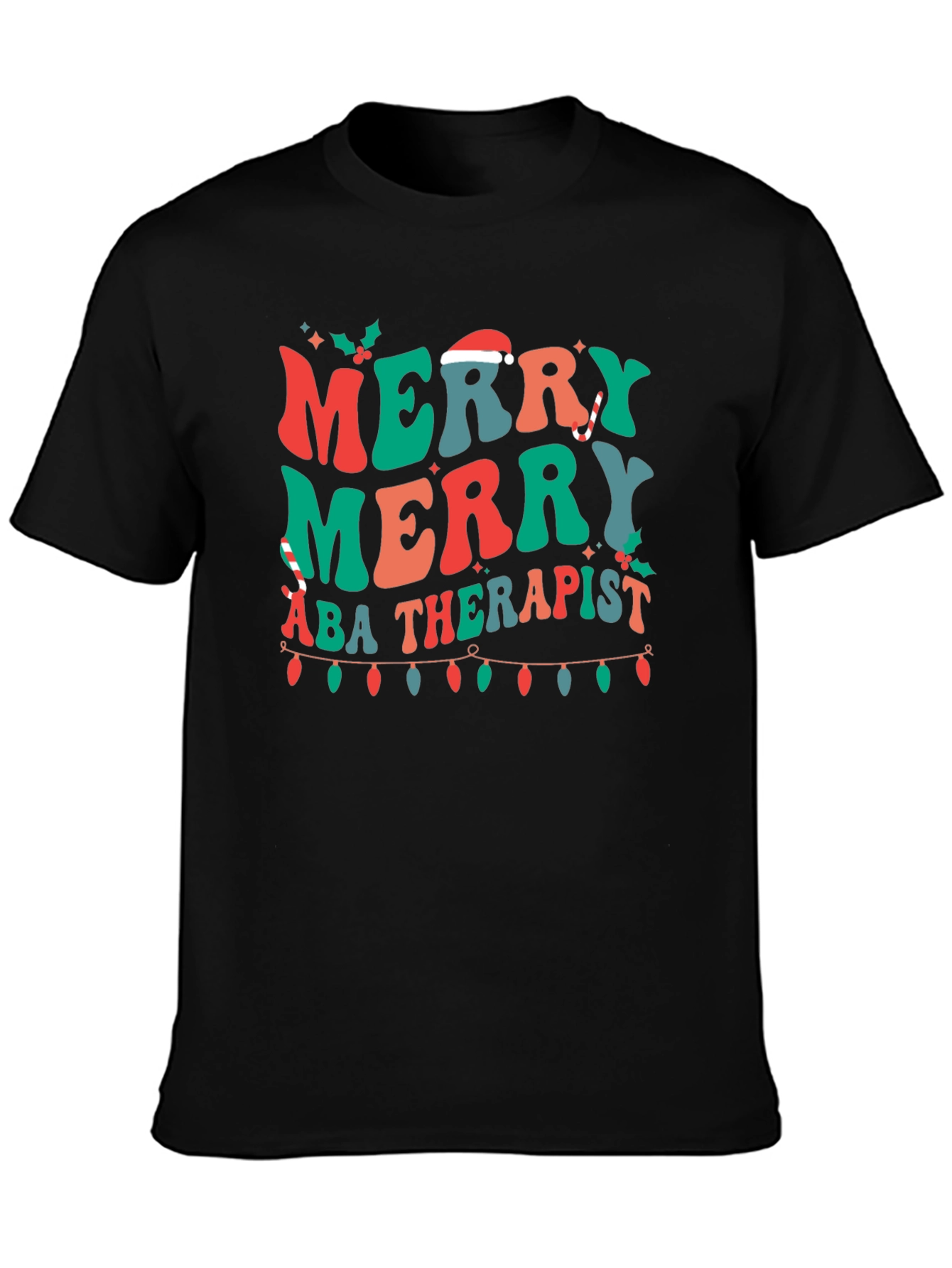 Merry ABA Therapist Christmas T-Shirt