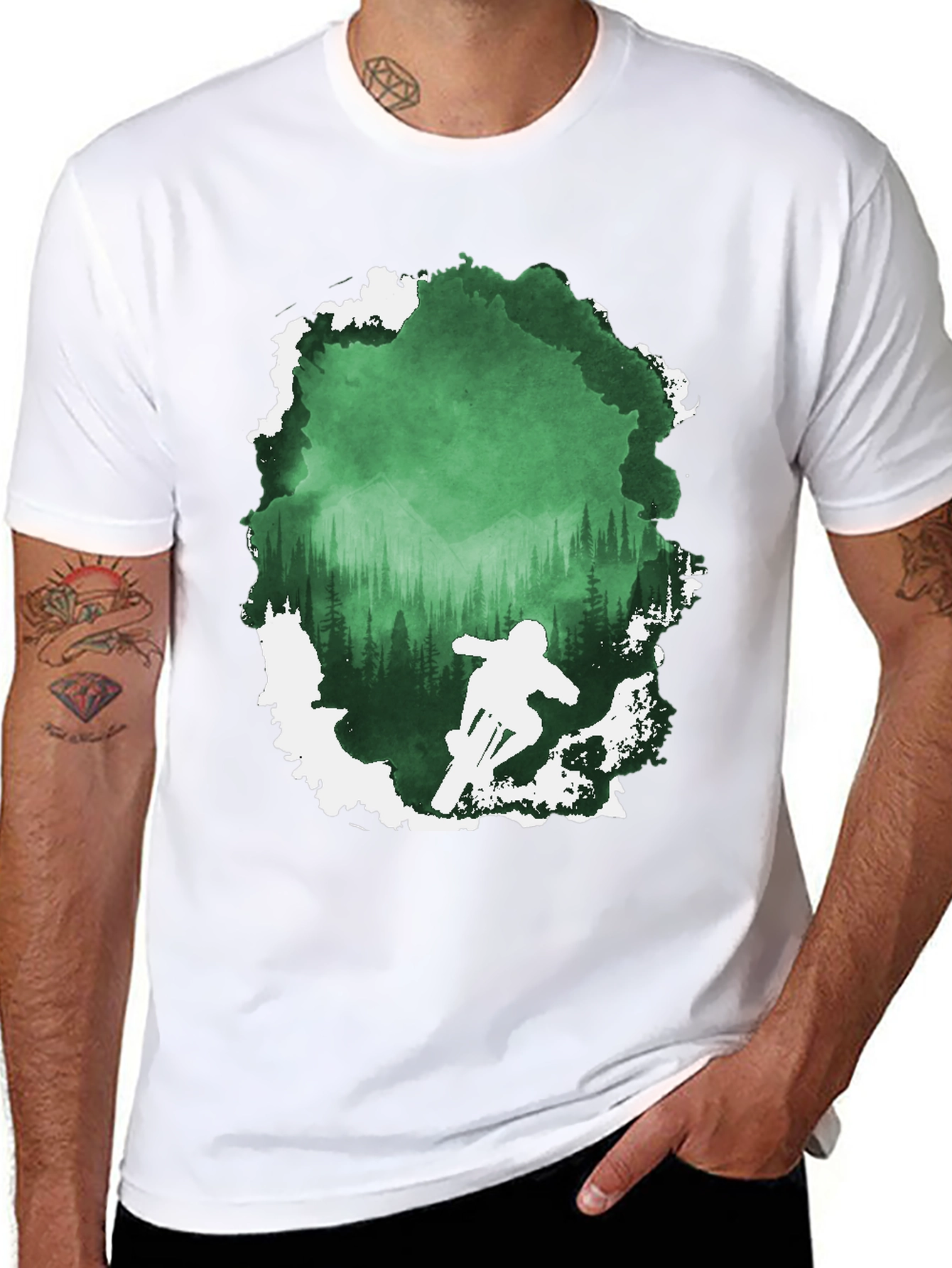 Mountain Bike Forest Graphic Tee