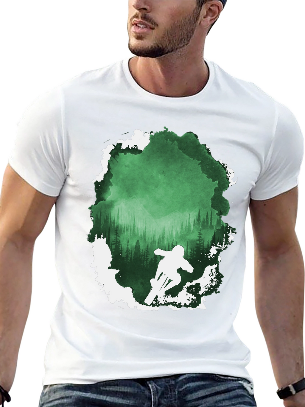 Mountain Bike Forest Graphic Tee