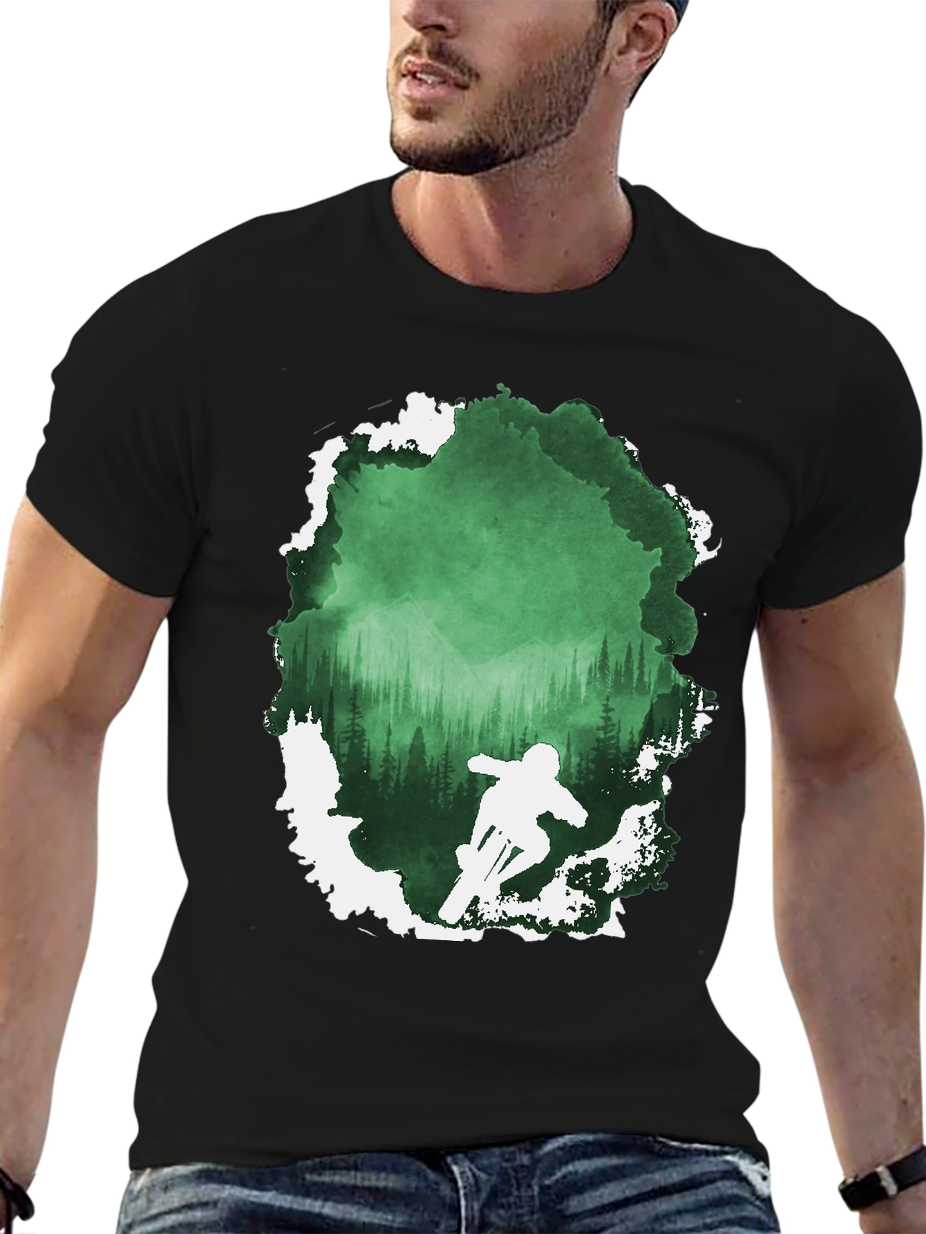 Mountain Bike Forest Graphic Tee