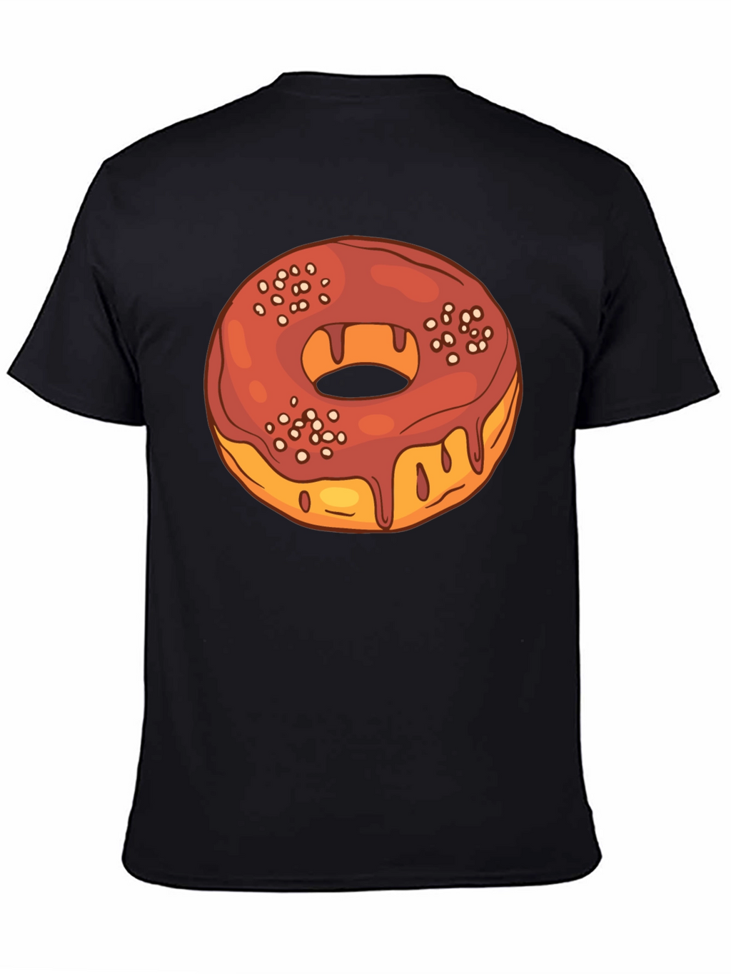 Donut Graphic Black T-Shirt - Casual Style