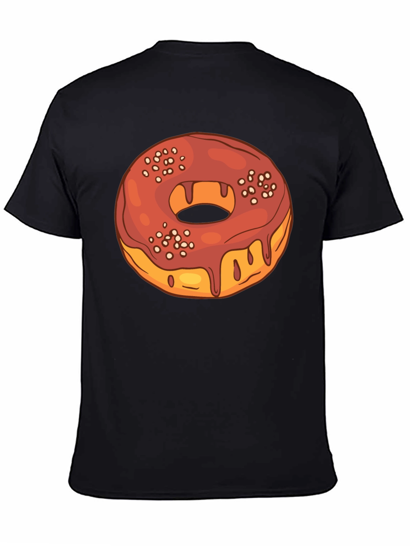 Donut Graphic Black T-Shirt - Casual Style