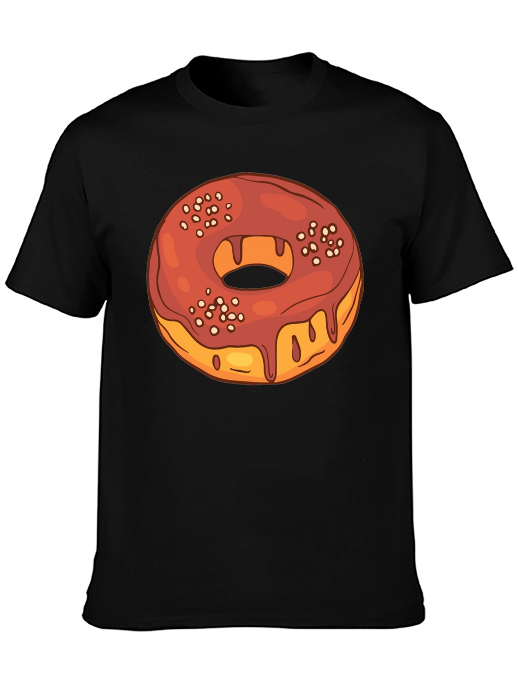 Donut Graphic Black T-Shirt - Casual Style
