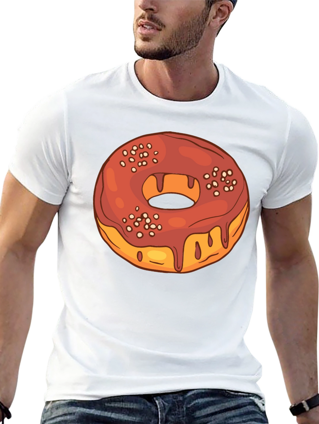 Donut Graphic Black T-Shirt - Casual Style