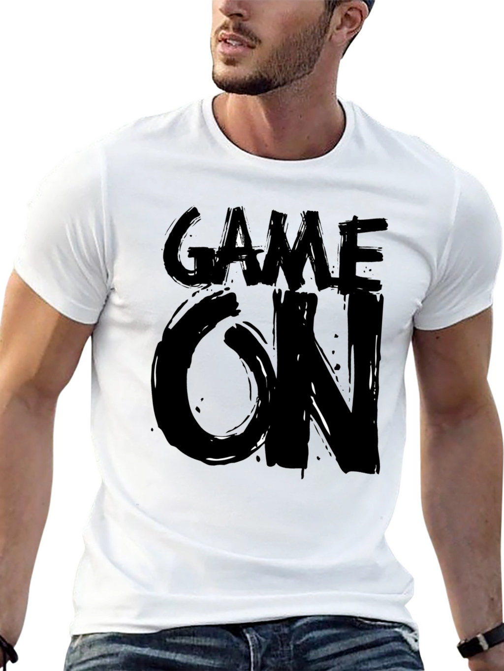 Game On Graphic Tee - Stylish Black T-Shirt