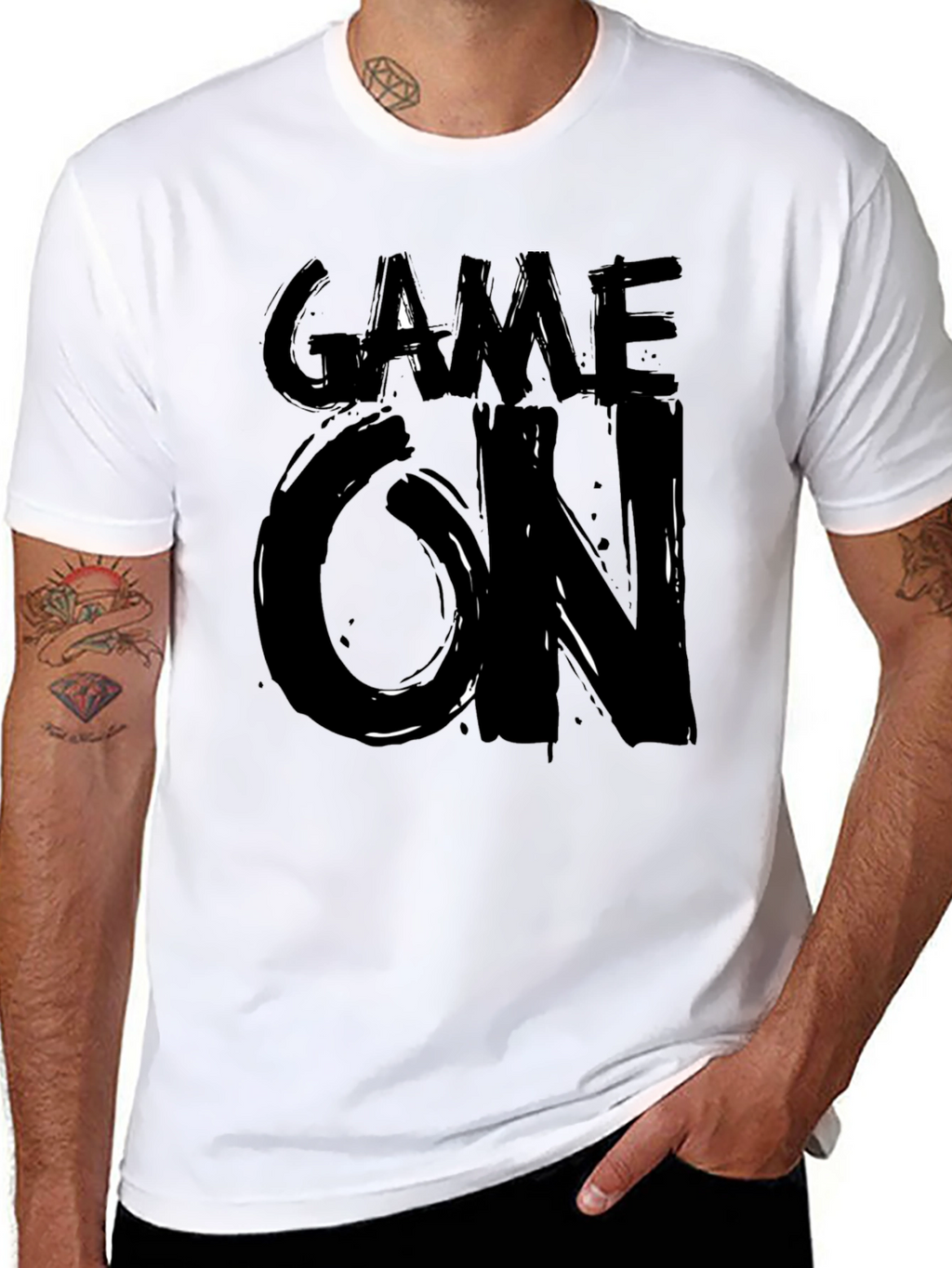 Game On Graphic Tee - Stylish Black T-Shirt
