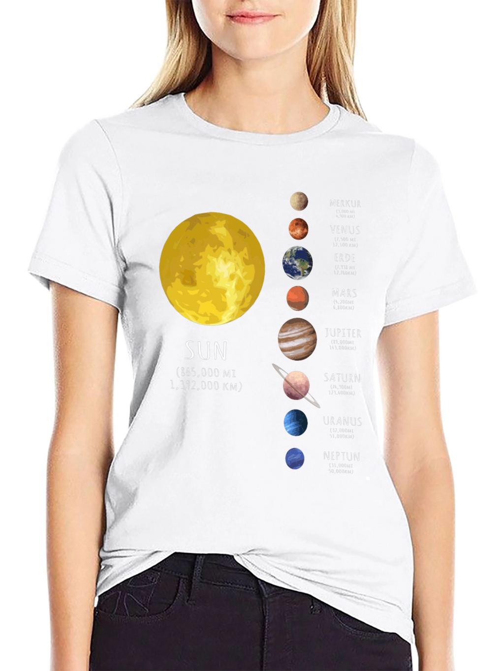 Solar System Planets Graphic T-Shirt