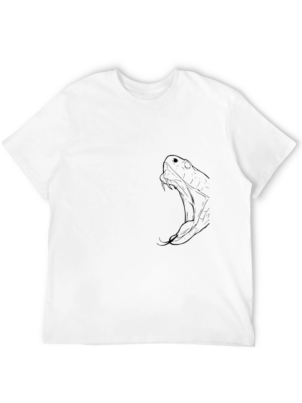 Black Snake Graphic Tee - Mens Casual Crew Neck