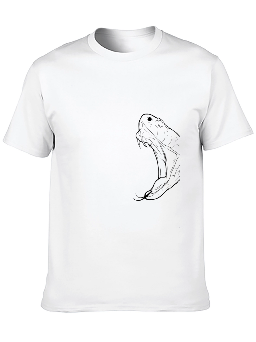 Black Snake Graphic Tee - Mens Casual Crew Neck