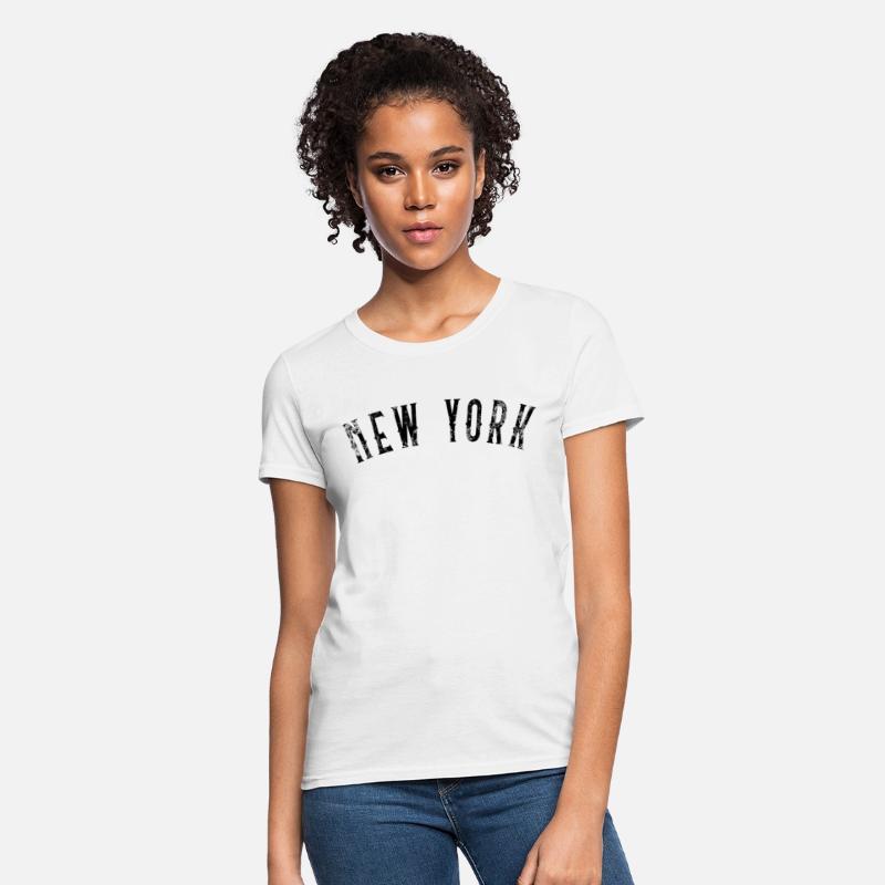 Vintage New York Distressed Black Text