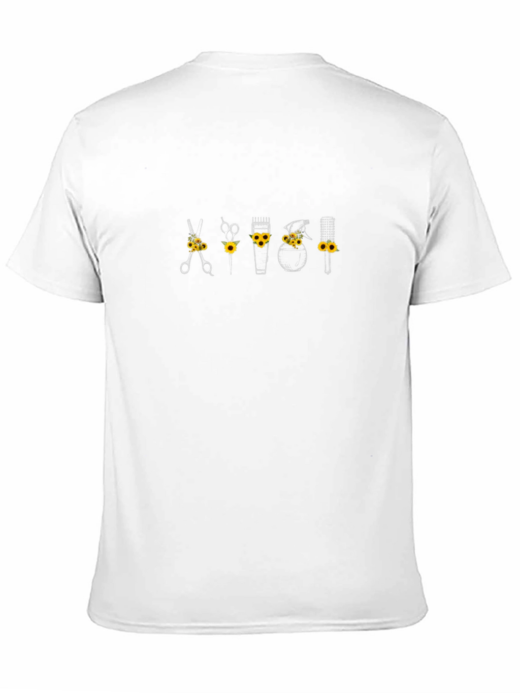 Sunflower Barber Tools Black T-Shirt