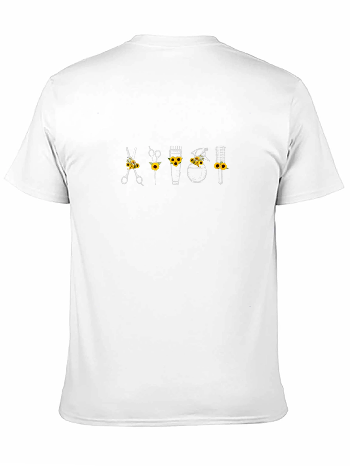 Sunflower Barber Tools Black T-Shirt