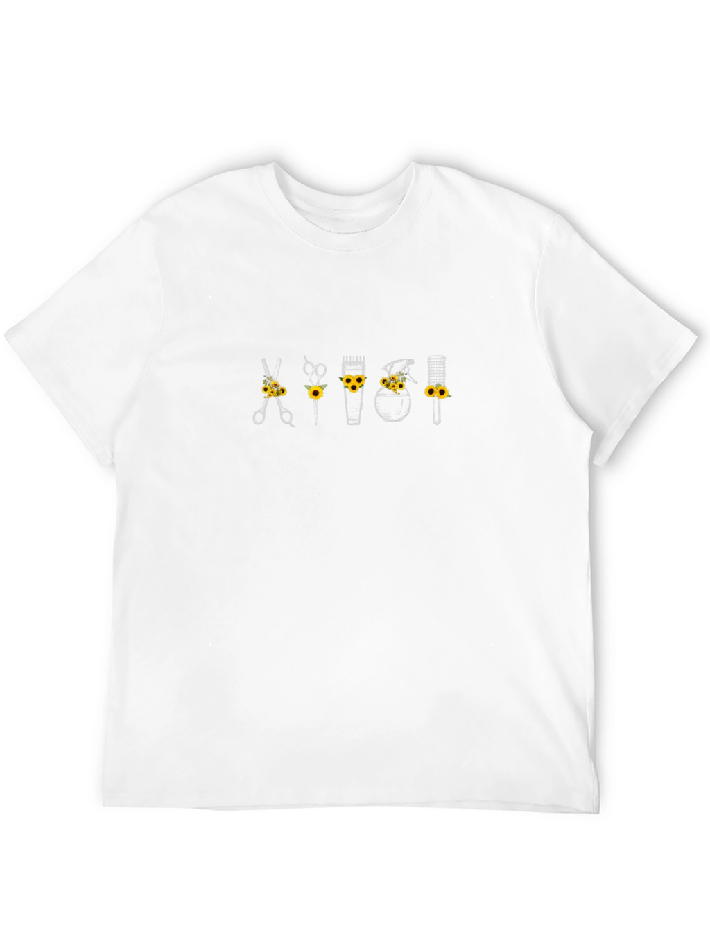 Sunflower Barber Tools Black T-Shirt