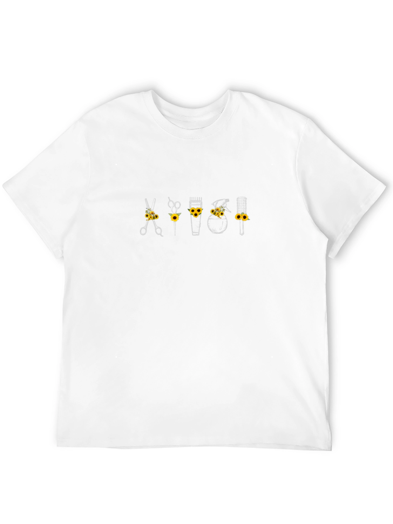 Sunflower Barber Tools Black T-Shirt