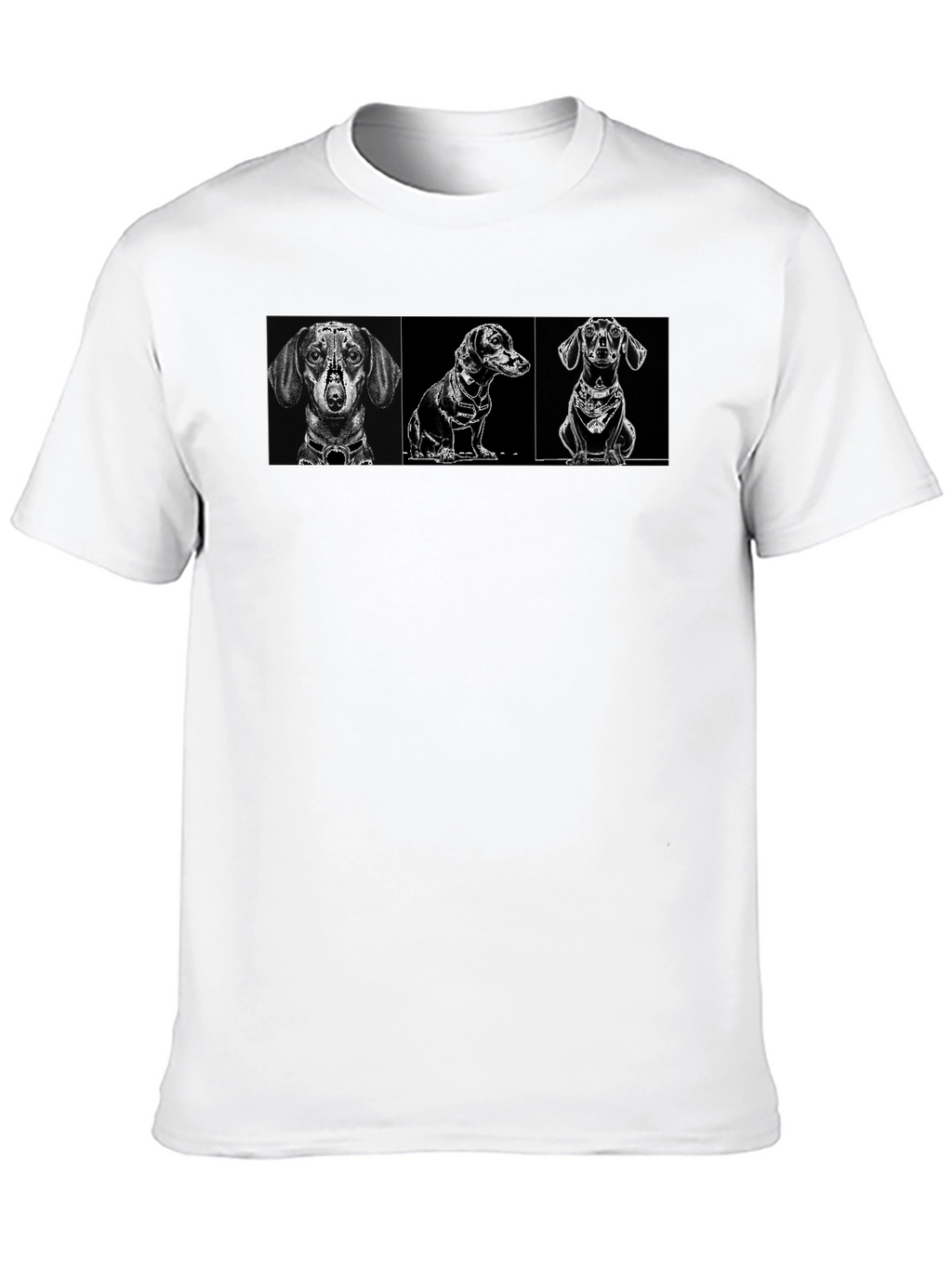 Dachshund Dog Breed Graphic Print Black T-Shirt