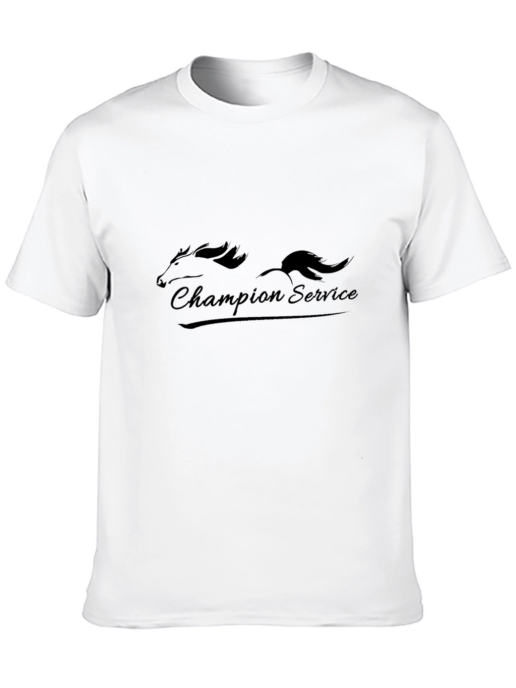 Champion Service Black T-Shirt - Stylish Graphic Tee