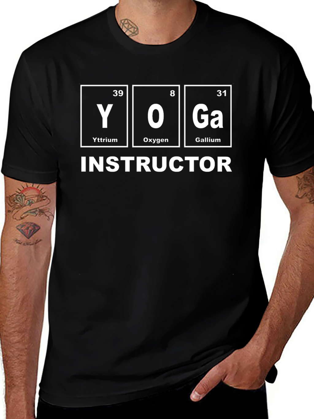Yoga Instructor Periodic Table Element T-Shirt