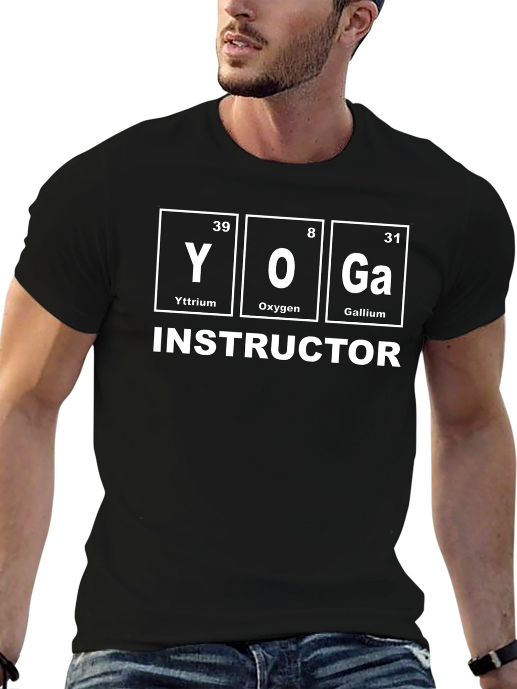 Yoga Instructor Periodic Table Element T-Shirt