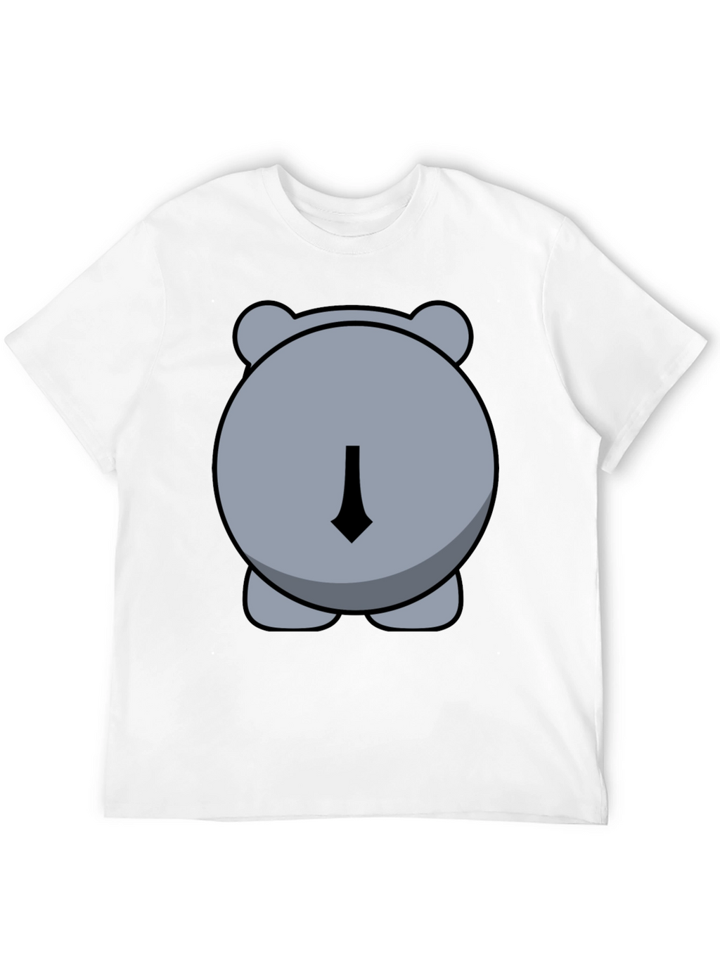 Funny Hippo Butt Graphic Tee - Unisex Black T-Shirt