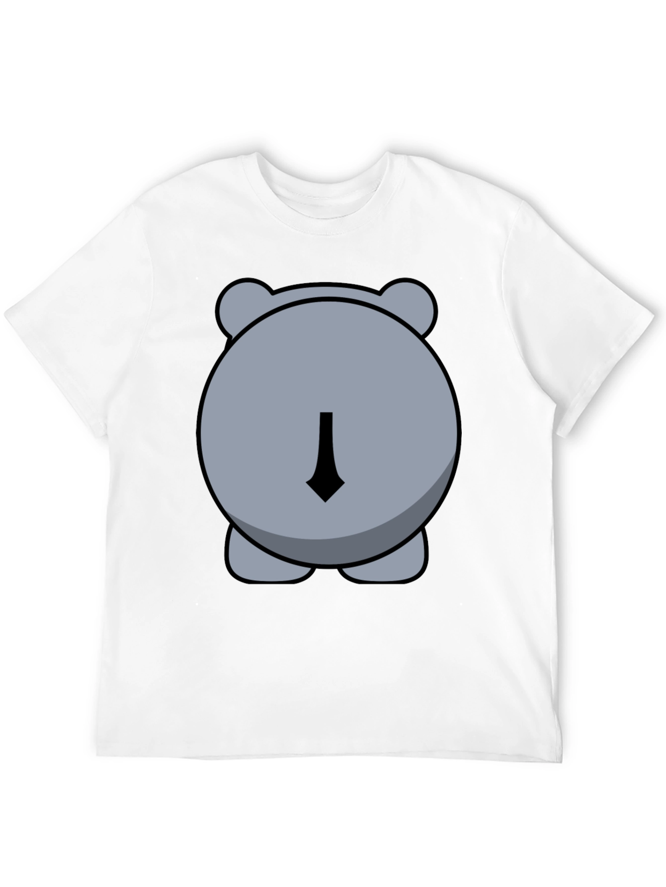 Funny Hippo Butt Graphic Tee - Unisex Black T-Shirt